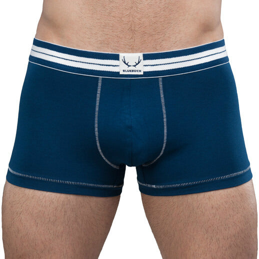 Boxer bleu marine Bluebuck (coutures blanches)